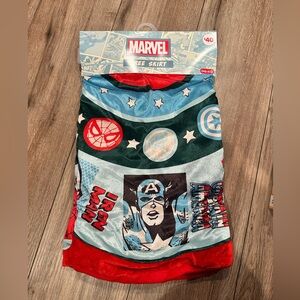 Marvel Heroic Blue and Red Christmas tree skirt